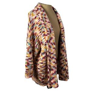 New Directions Colorful Open Cardigan